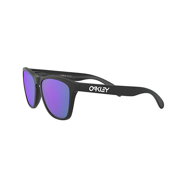 Oakley Frogskins Matte Black Prizm Violet Sunglasses - Lightweight O-Matter Frame