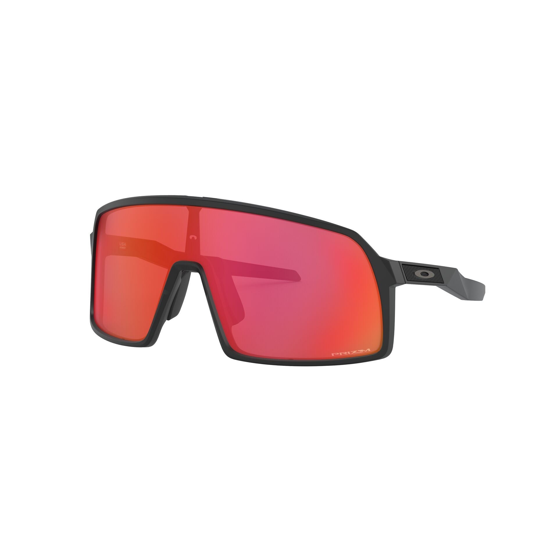 Oakley Sutro S Cycling Sunglasses: Prizm Trail Torch Lens, Matte Black Frame