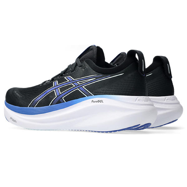 Asics Gel Nimbus 27 Ultimate Comfort Running Shoes Black Dark Cobalt Men&#39;s