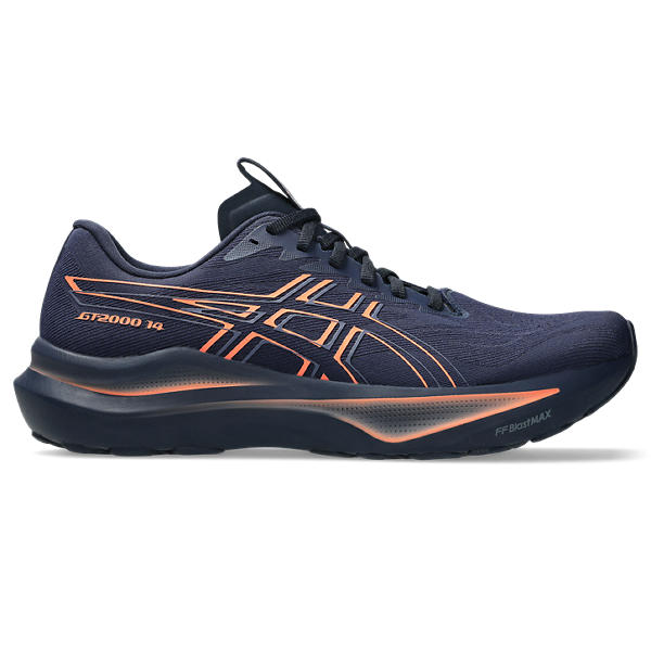 ASICS GT-2000 14 Men's Stability Running Shoes - Midnight/Vivid Coral