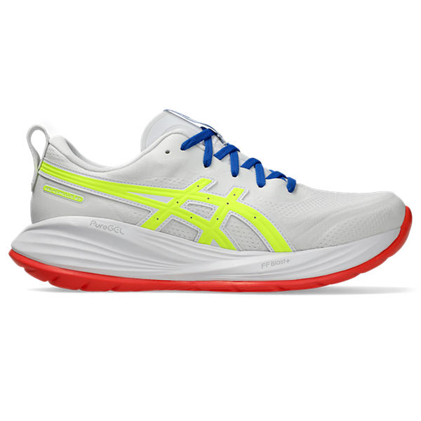 Asics Gel Cumulus 27 ATC Men's Running Shoes - White/Yellow Cushioned Comfort