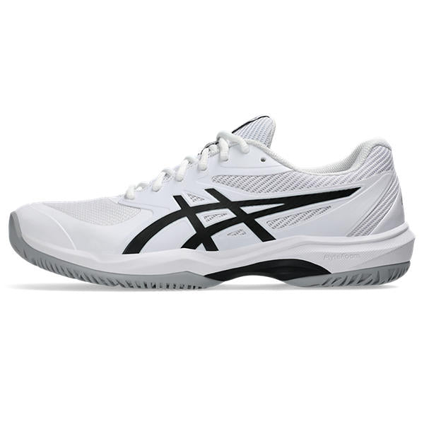 Lightweight Flexible Asics Game FF White/Black All-Court Tennis Shoes for Stability