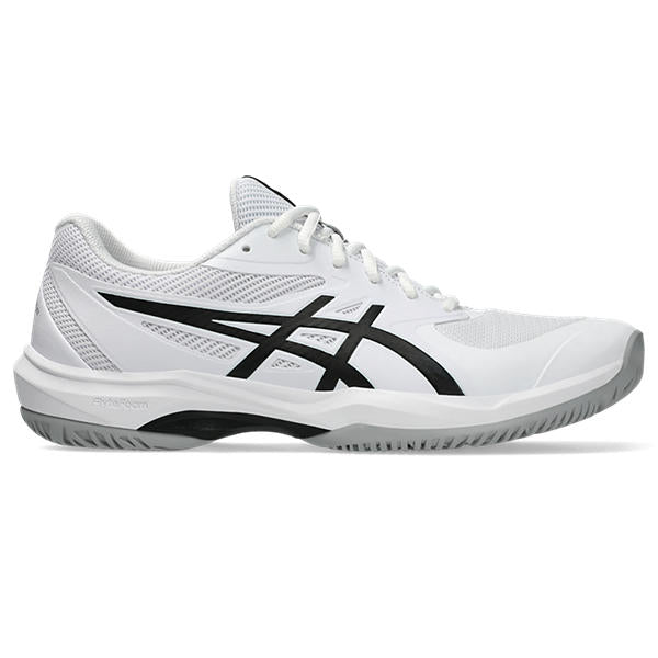 Lightweight Flexible Asics Game FF White/Black All-Court Tennis Shoes for Stability