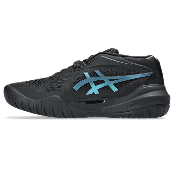 Asics Gel-Resolution X Night Energy Black/Prism Blue Tennis Shoes, Enhanced Baseline Stability