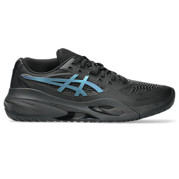 Asics Gel-Resolution X Night Energy Black/Prism Blue Tennis Shoes, Enhanced Baseline Stability