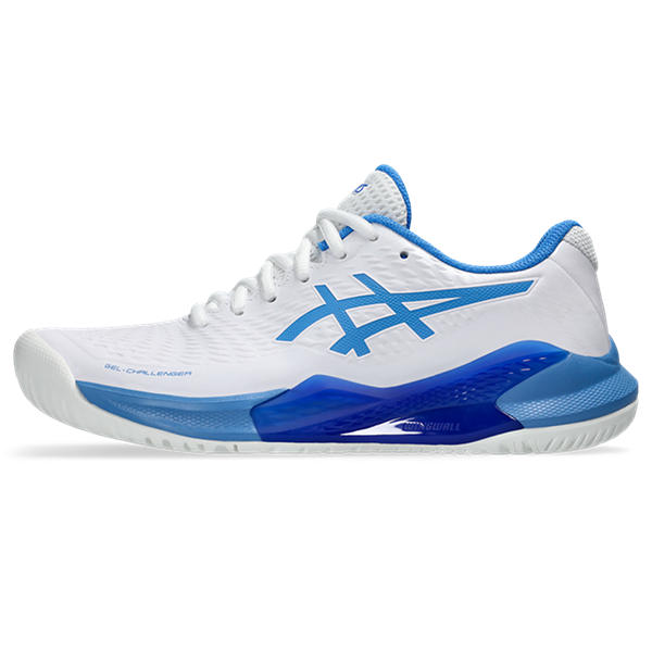 Asics GEL-Challenger 14 Tennis Shoes: Dynamic Stability, DYNAWING Support, White Blue