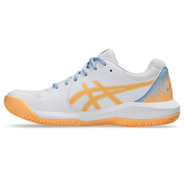 ASICS GEL-DEDICATE 8 Padel Court Shoes White Orange Glow Stability