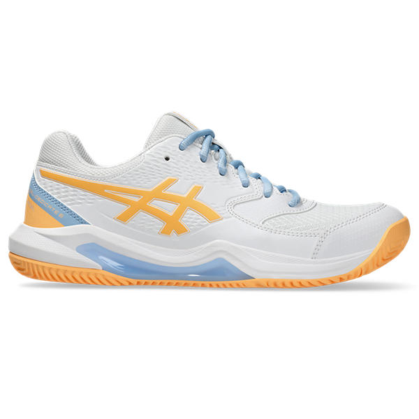 ASICS GEL-DEDICATE 8 Padel Court Shoes White Orange Glow Stability