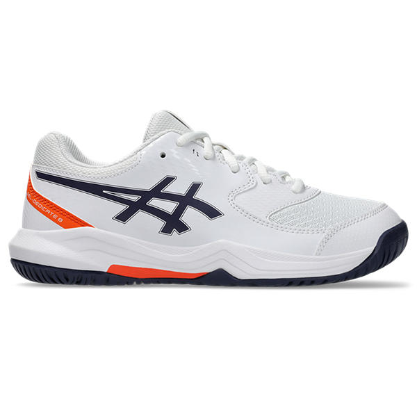 Asics GEL-DEDICATE 8 GS Junior Tennis Shoes - White/Indigo Fog Stable Flexible