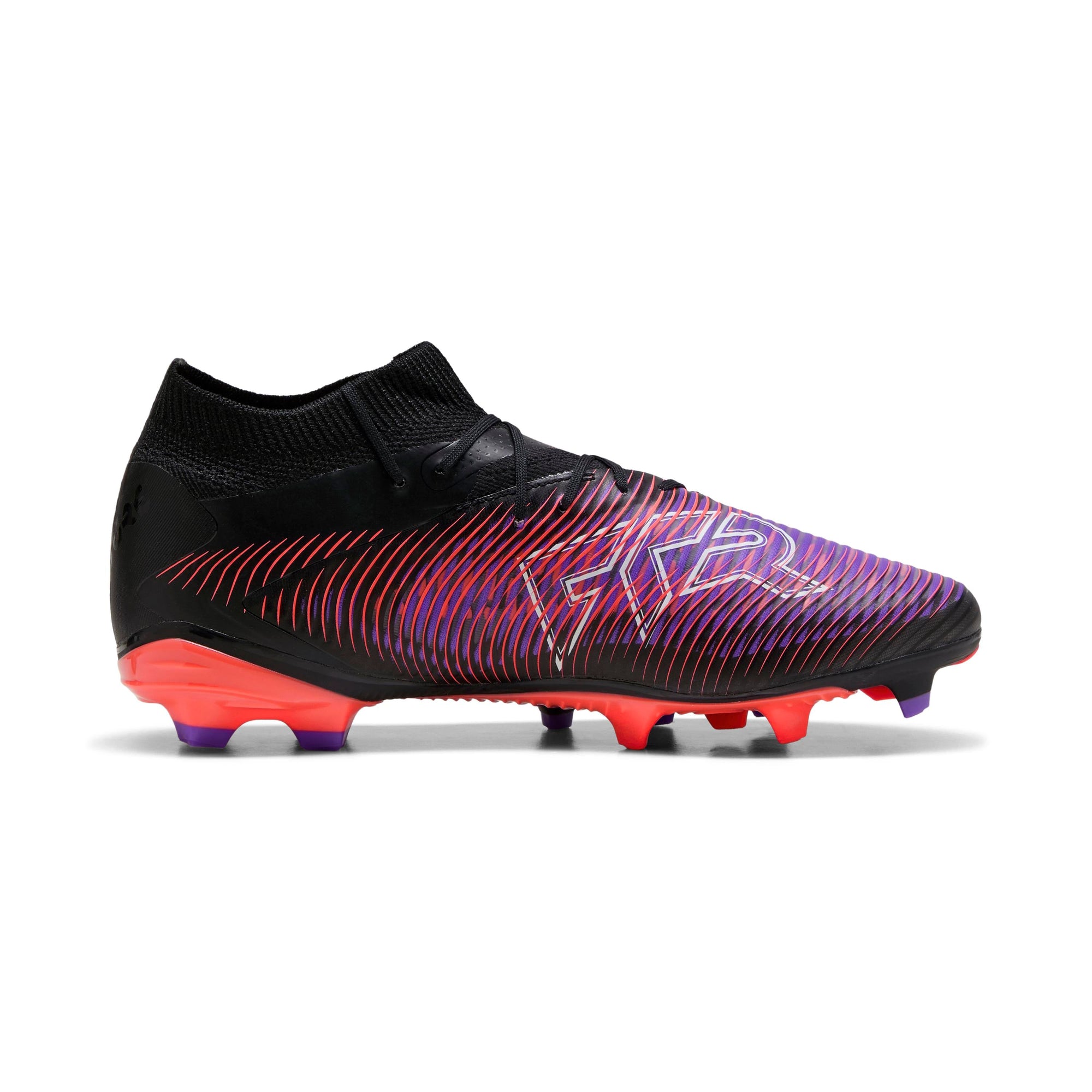 Puma Future 8 Pro FG/AG Soccer Cleats: Black Glowing Red Agility Boots