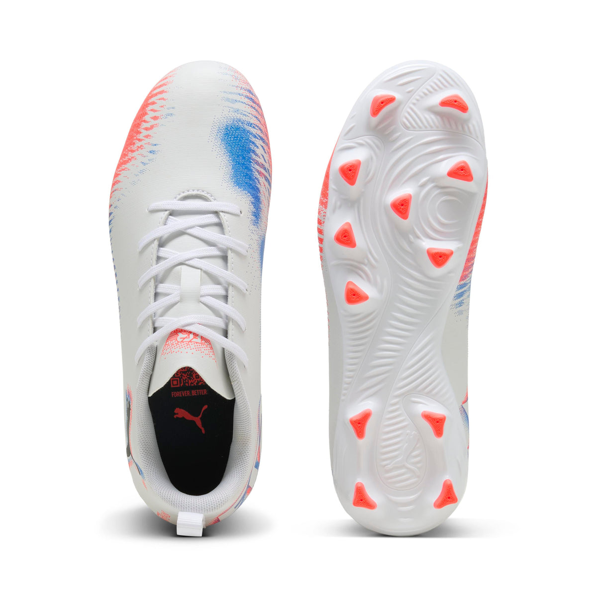 Puma Future 8 Play FG/AG Junior White Soccer Boots: Unleash Agility