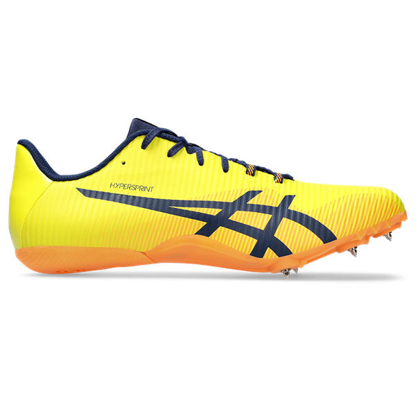 Asics Hypersprint 8 Yellow Track Spikes: Ultimate Short-Distance Sprint Shoes with Propulsion