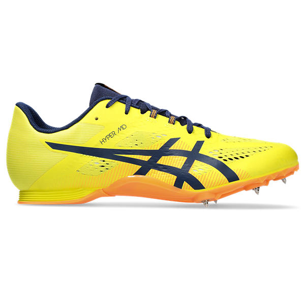 Asics Hyper MD 8 Yellow Track Spikes - Lightweight, Ventilated Mid-Distance Performance