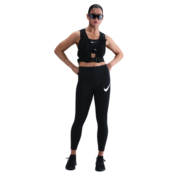 Nike Tempo Swoosh Run High-Waisted 7/8 Leggings Black Performance