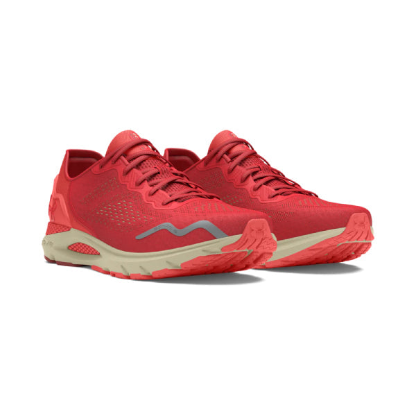 Under Armour HOVR Sonic 6 Red/Pink Women&#39;s Lightweight Responsive Running Shoes