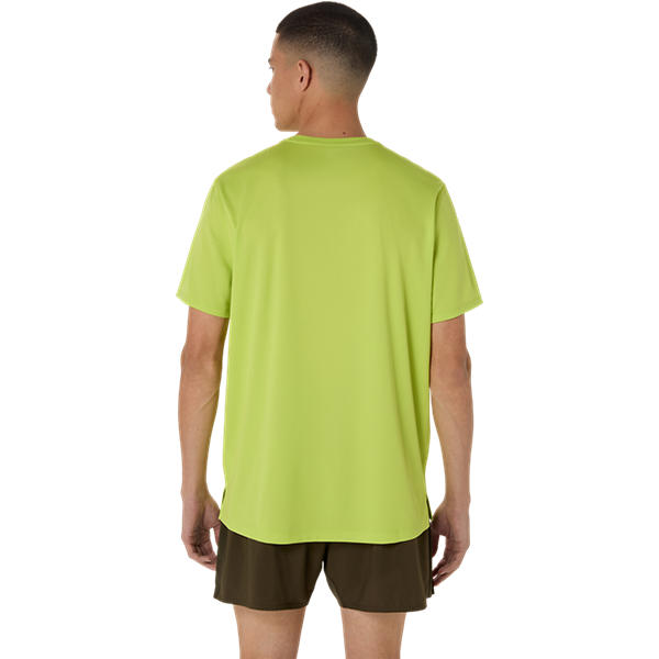ASICS Men's Core Short Sleeve Running Top - Neon Lime Performance Tee
