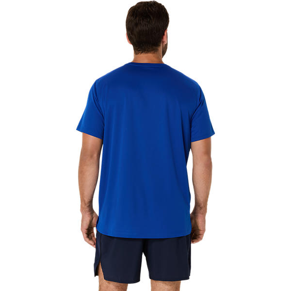 ASICS Core SS Top Blue: Lightweight Quick-Dry Recycled Men's Running Shirt