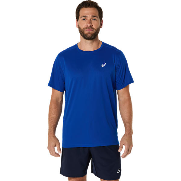 ASICS Core SS Top Blue: Lightweight Quick-Dry Recycled Men's Running Shirt