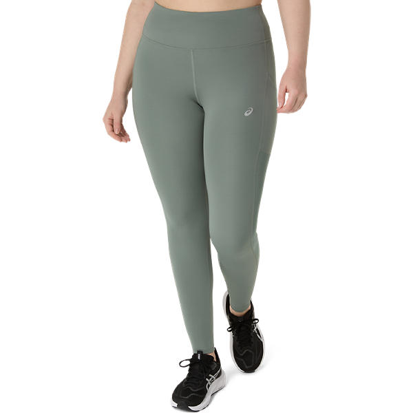 Asics Core Tight Monument Blue: Flexible, Quick-Drying Running Leggings with Pockets