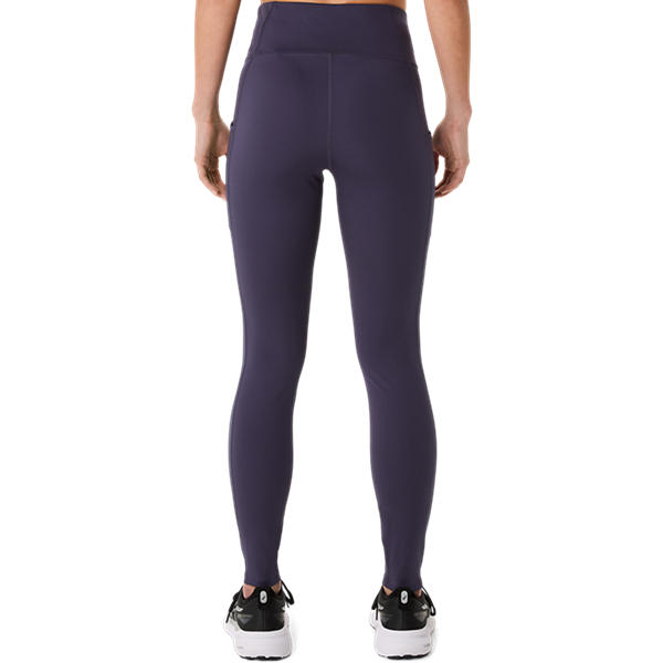 Asics Women's Core Running Tights: Indigo Fog, Supportive, Recycled, Breathable, Pockets