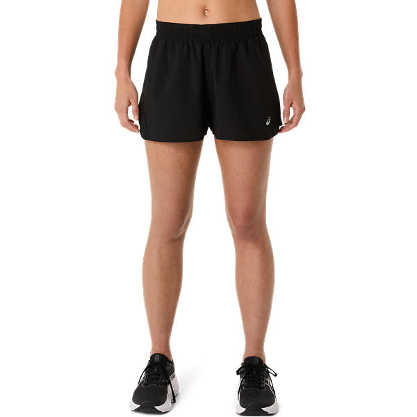 Asics Women's Core Split Running Shorts: Quick-Dry, Breathable, Reflective Fabric