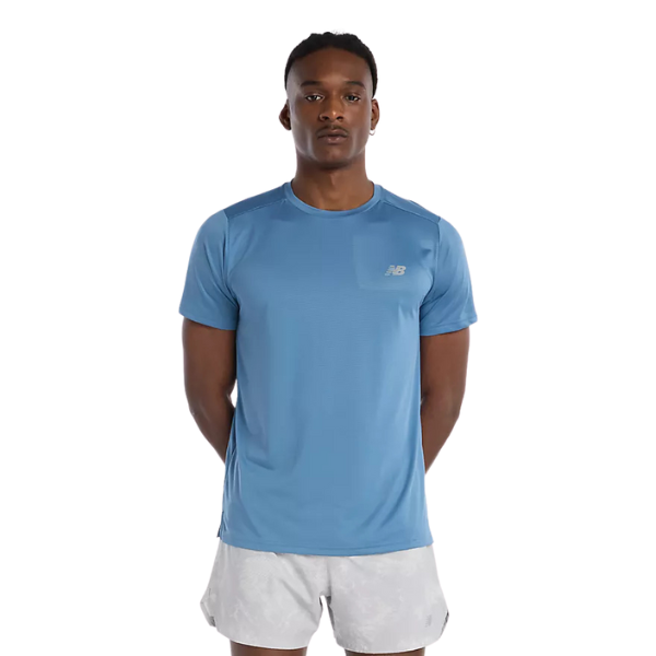 New Balance Sport Essentials NB DRY Shoreline Blue Performance T-Shirt Recycled Polyester