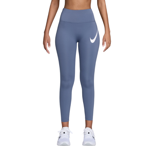 Nike Women's Tempo Swoosh Run 7/8 Leggings - Sweat-Wicking Comfort Blue