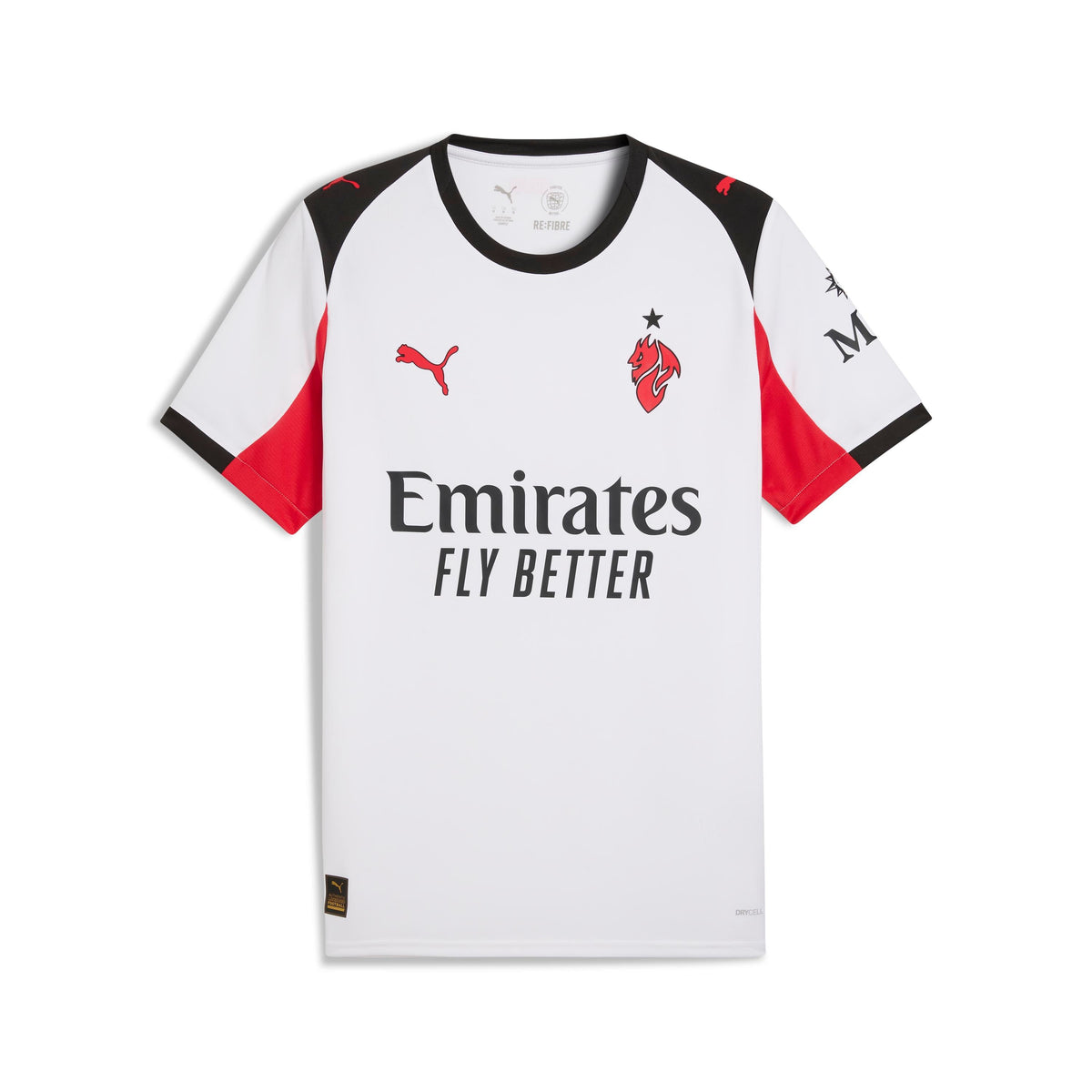 Puma AC Milan 25/26 Authentic Away Soccer Jersey White dryCELL Recycled Fabric