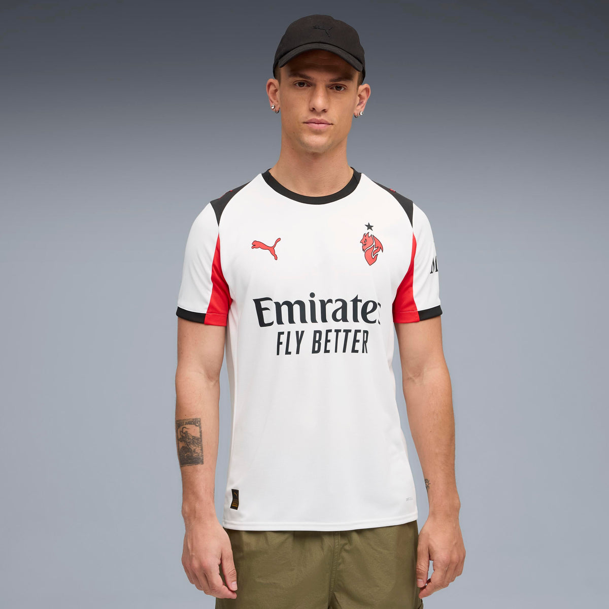 Puma AC Milan 25/26 Authentic Away Soccer Jersey White dryCELL Recycled Fabric