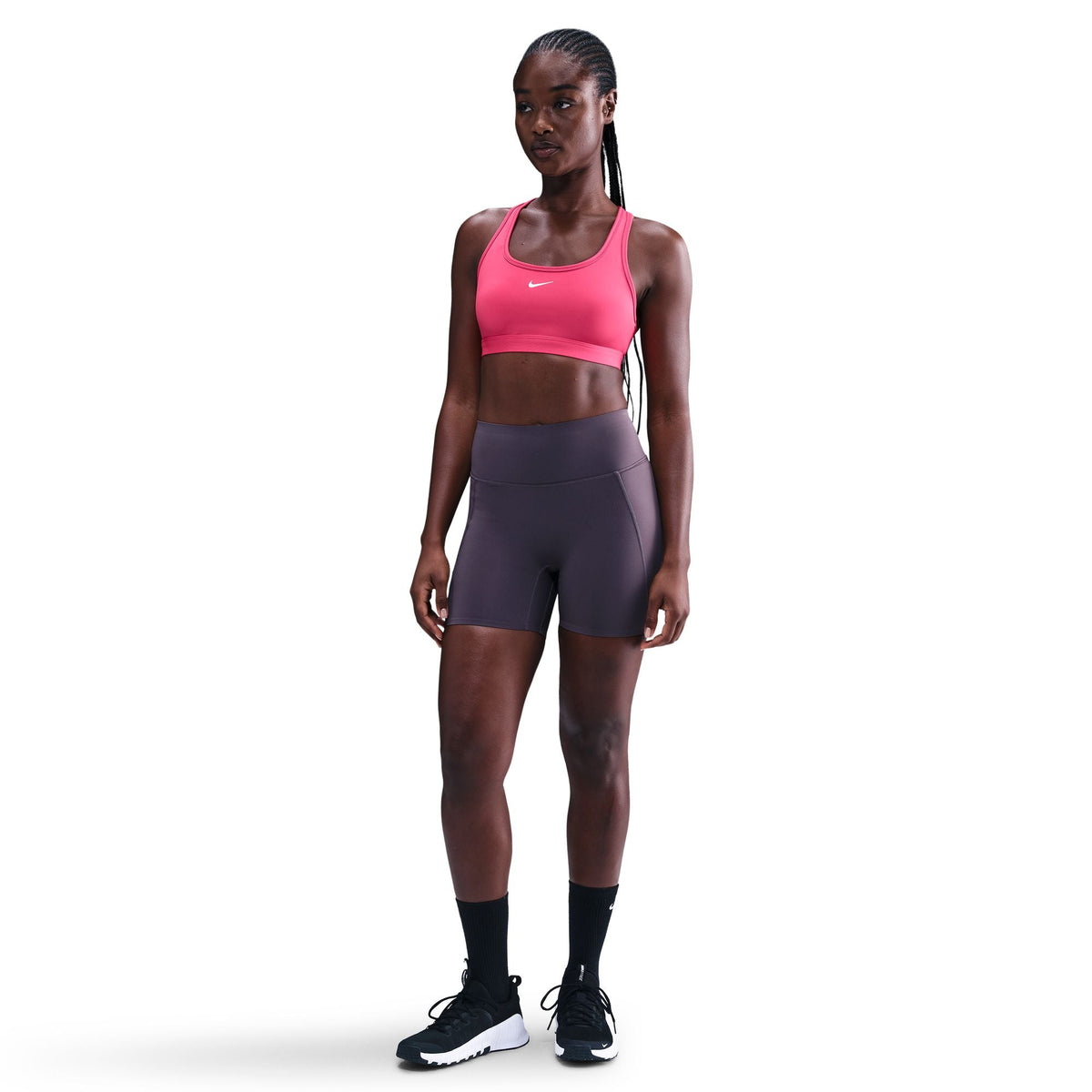 Nike Women&#39;s Swoosh Light Support Rush Pink Dri-FIT Sports Bra