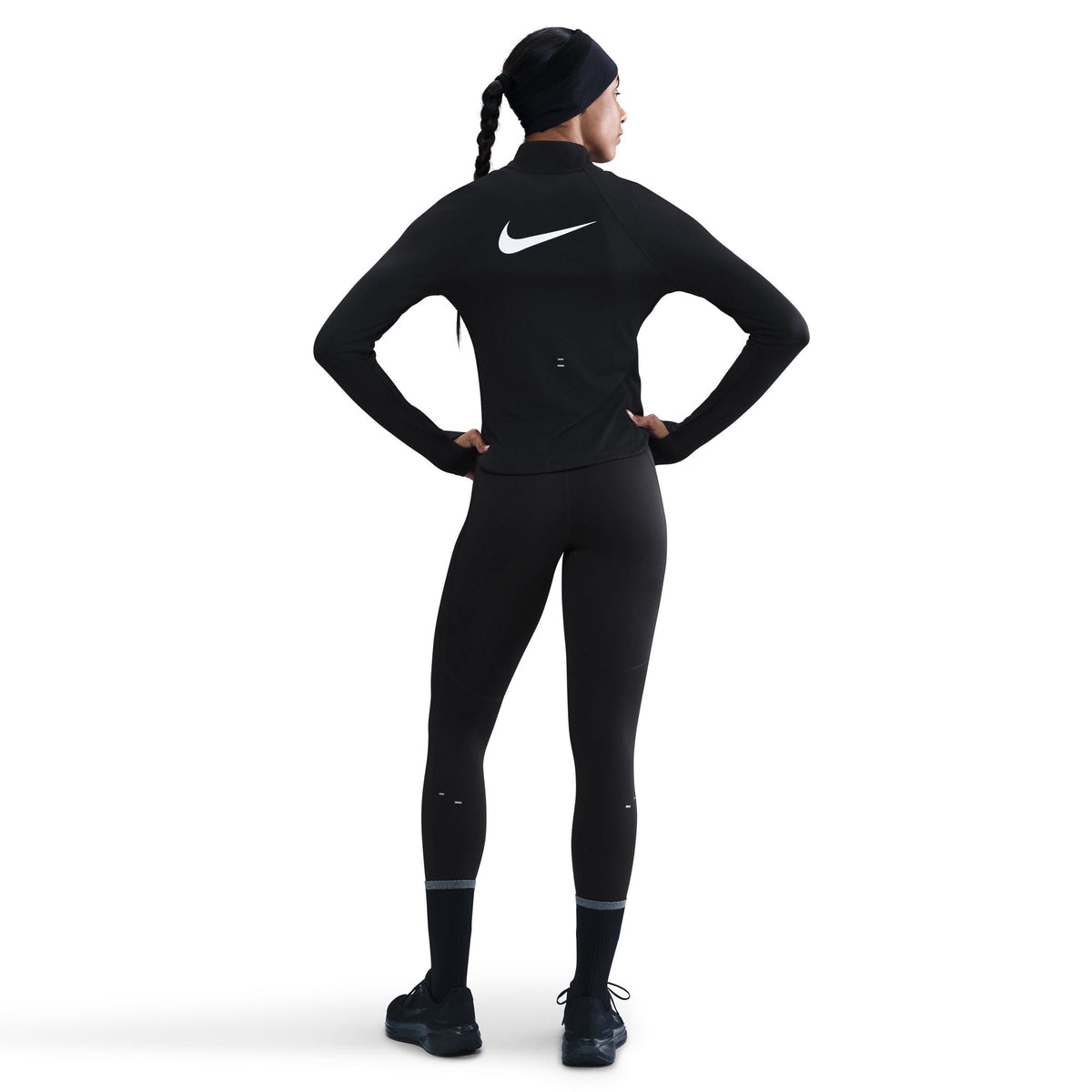 Nike Tempo Women&#39;s High-Waisted 7/8 Running Leggings: Sweat-Wicking, Secure Fit, Black
