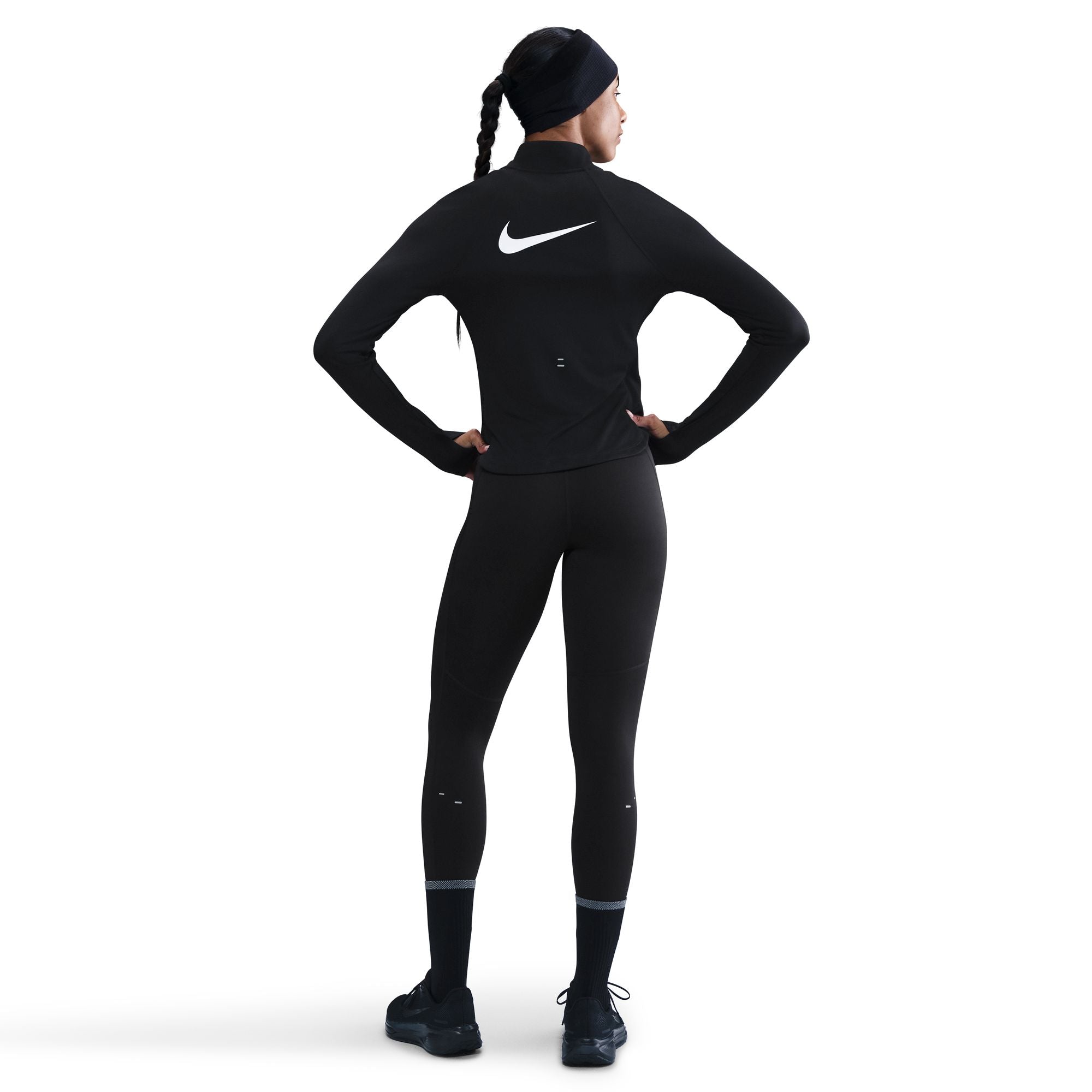 Nike Tempo Women's High-Waisted 7/8 Running Leggings: Sweat-Wicking, Secure Fit, Black