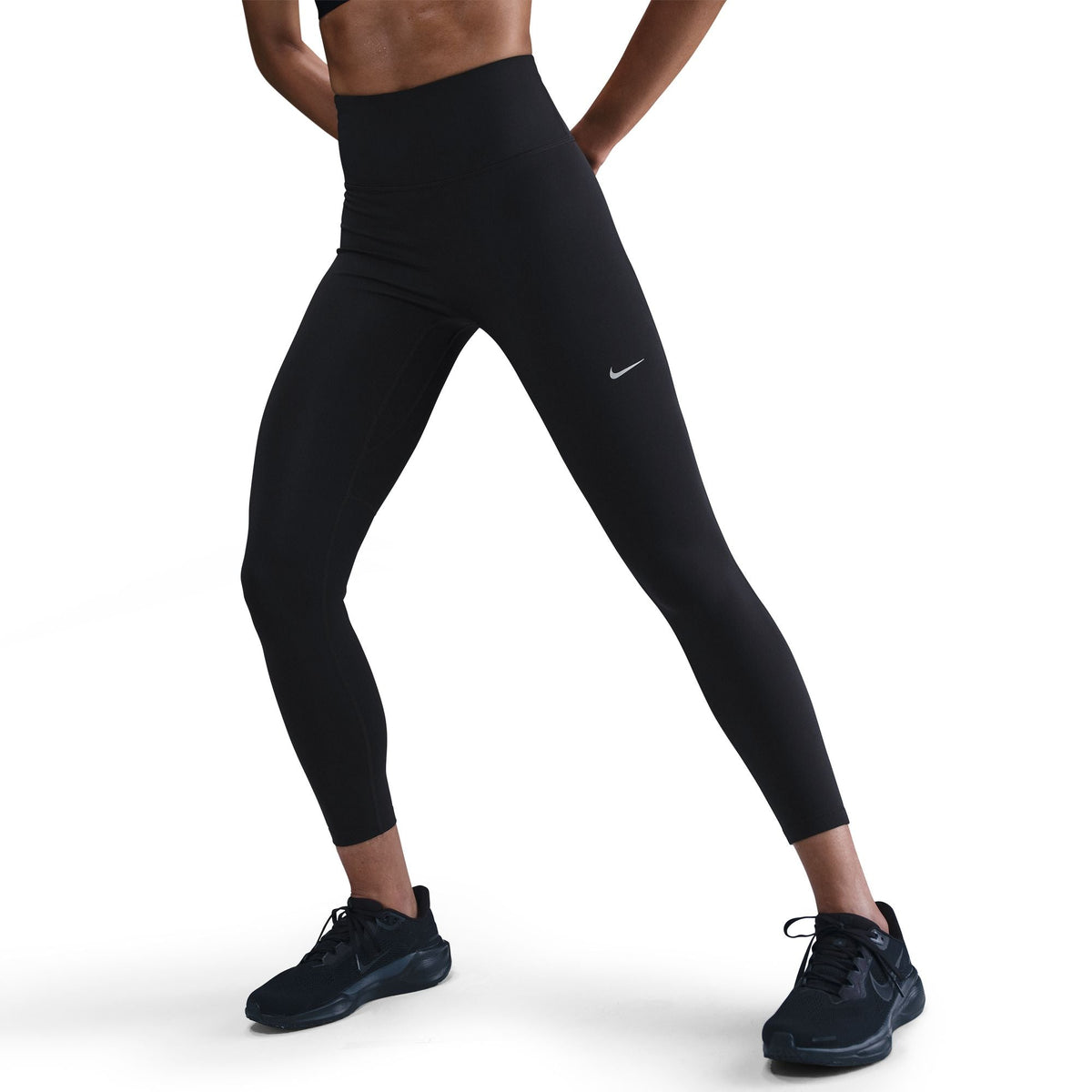 Nike Tempo Women&#39;s High-Waisted 7/8 Running Leggings: Sweat-Wicking, Secure Fit, Black
