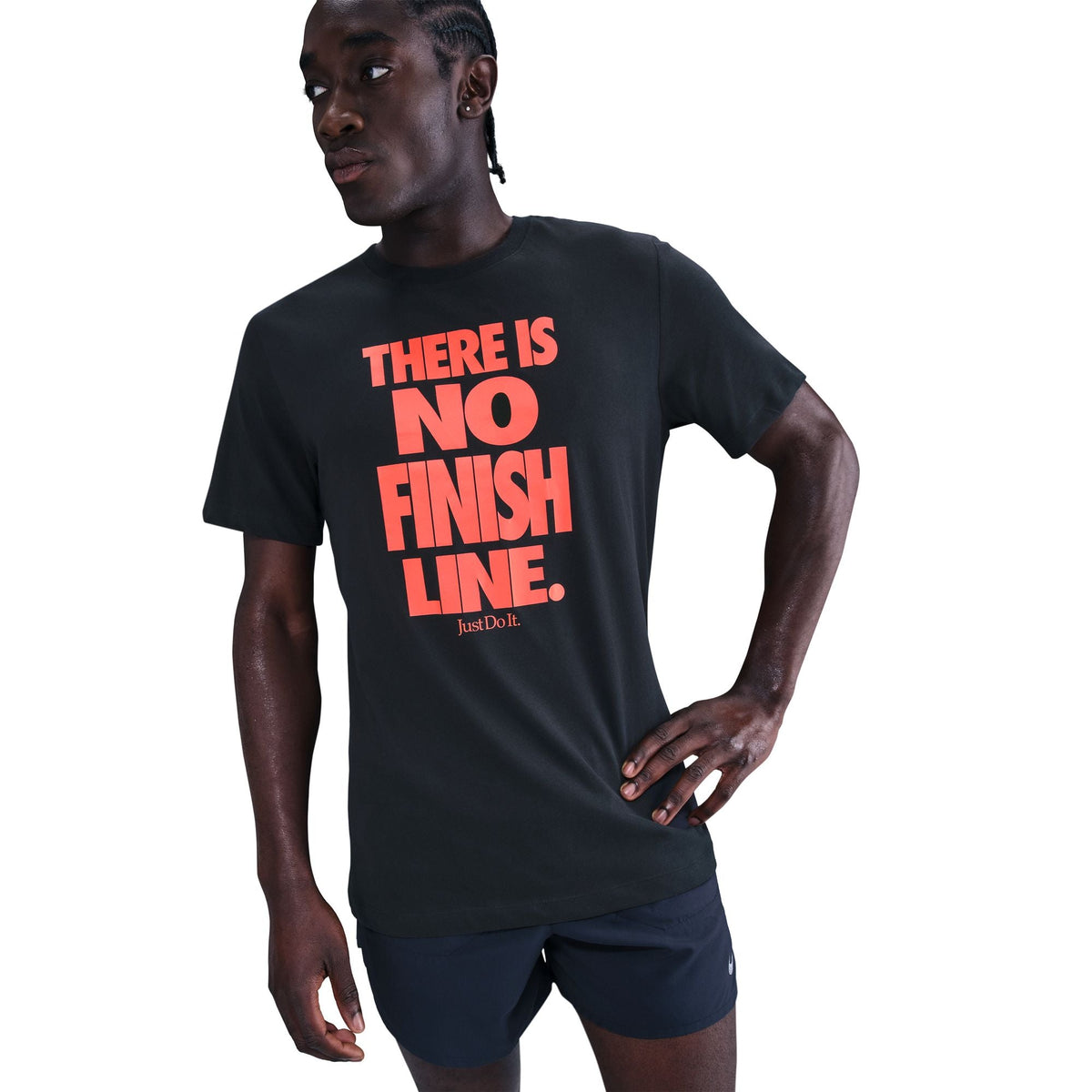 Nike Dri-FIT Black Running Tee: Moisture-Wicking Comfort for Active Lifestyles