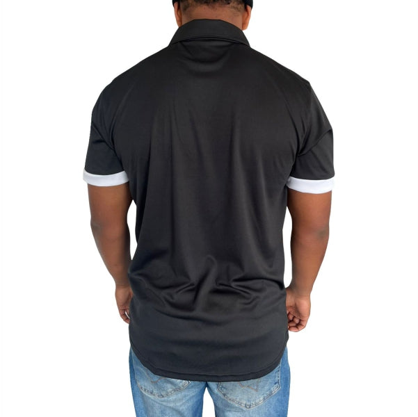 Official All Blacks Men's Performance Rugby Golf Polo Shirt - Fan Wear