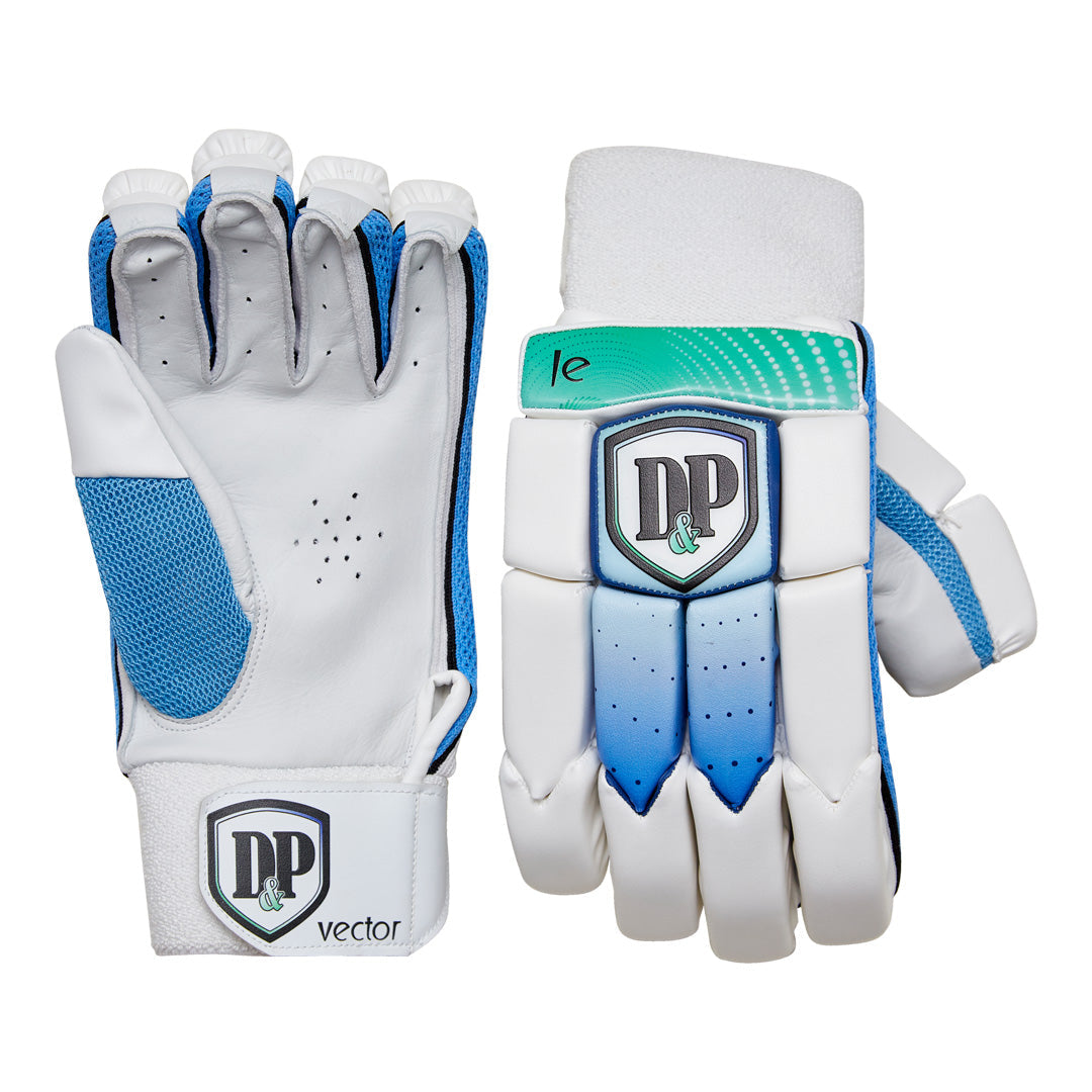 D&P Vector LE Junior Cricket Batting Gloves: Tri-Flex Finger Protection