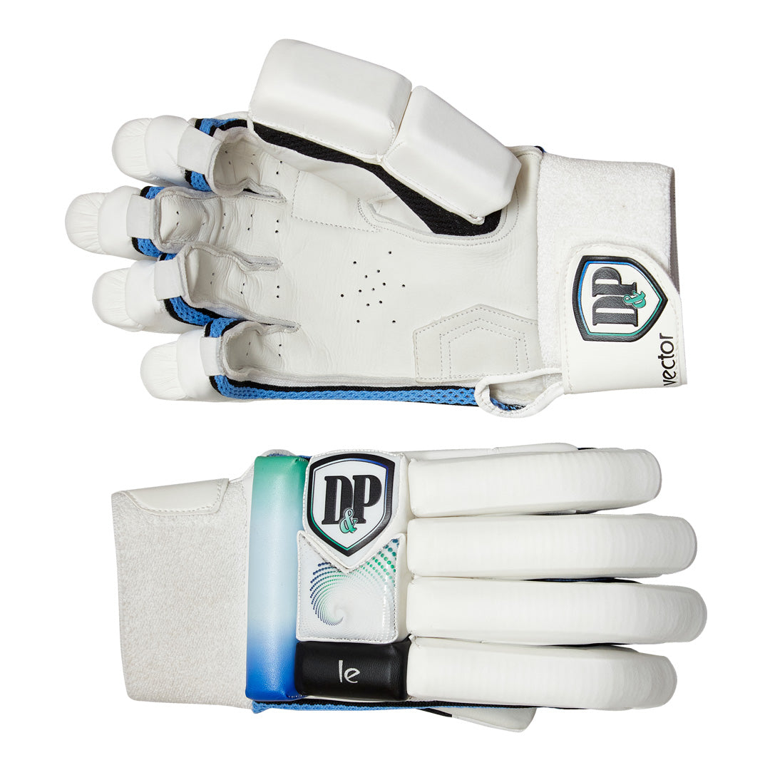 D&P Vector LE Professional Cricket Batting Gloves: Lightweight, Protective, Leather Palm