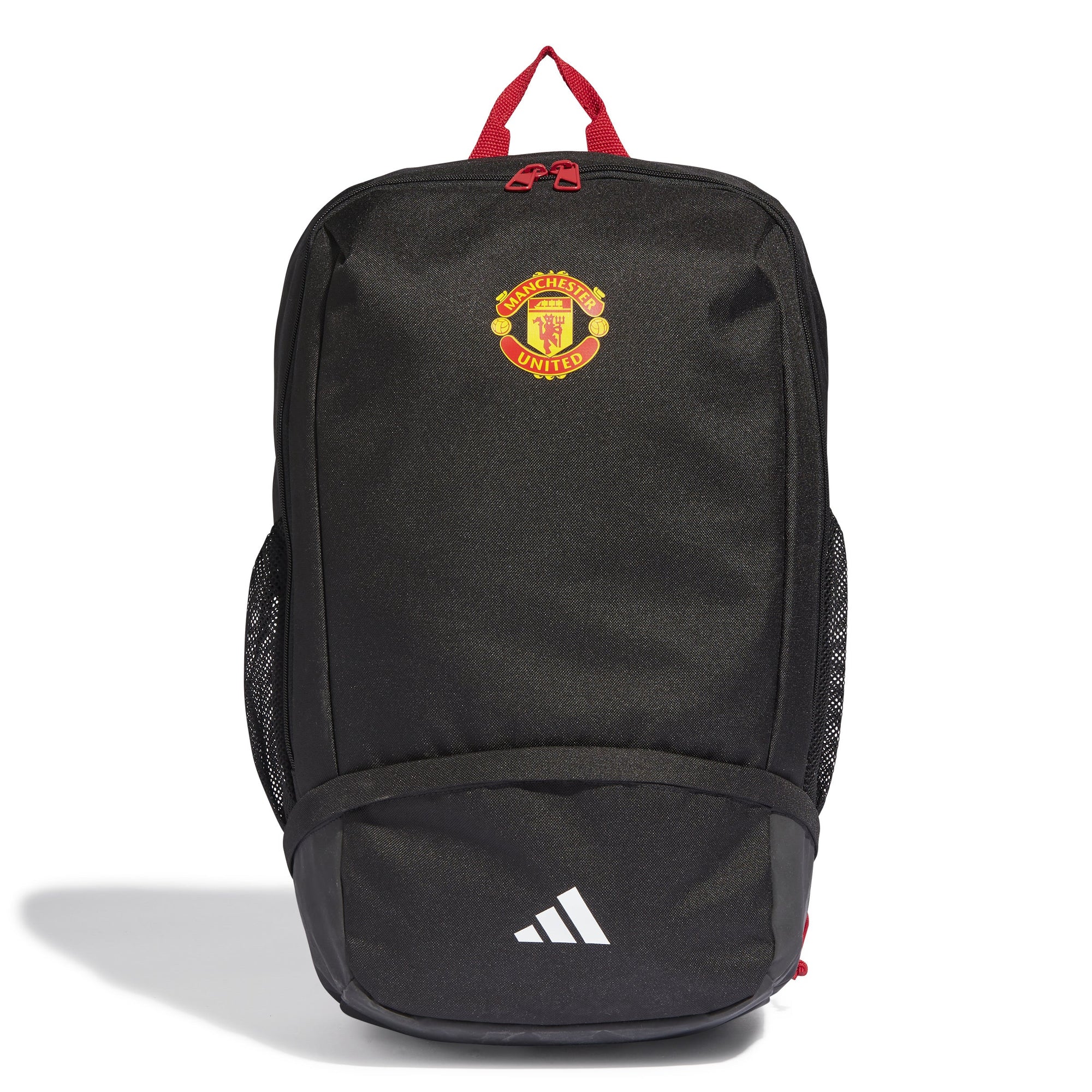 Adidas Manchester United Football Backpack Black: Durable, Recycled, Team Pride Sport Bag