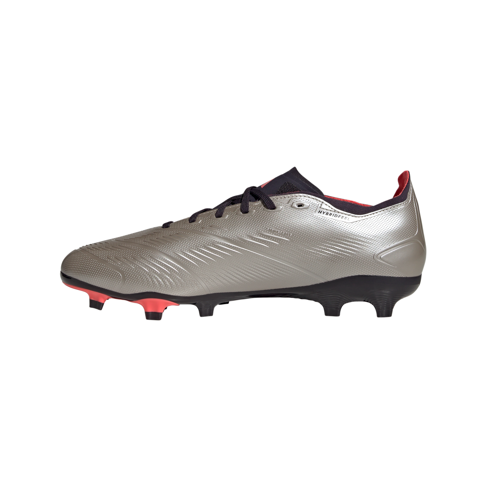 Adidas Predator League Firm Ground Soccer Cleats: Platinum Metallic, Precision Control, Eco-Friendly