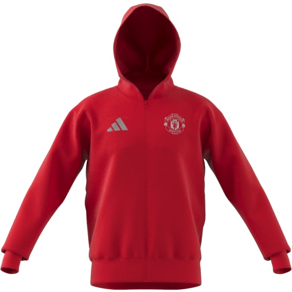 Official Adidas Manchester United 2024/2025 Anthem Jacket - Cotton Blend, Full Zip