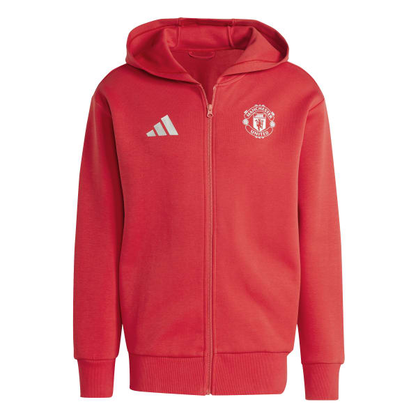 Official Adidas Manchester United 2024/2025 Anthem Jacket - Cotton Blend, Full Zip