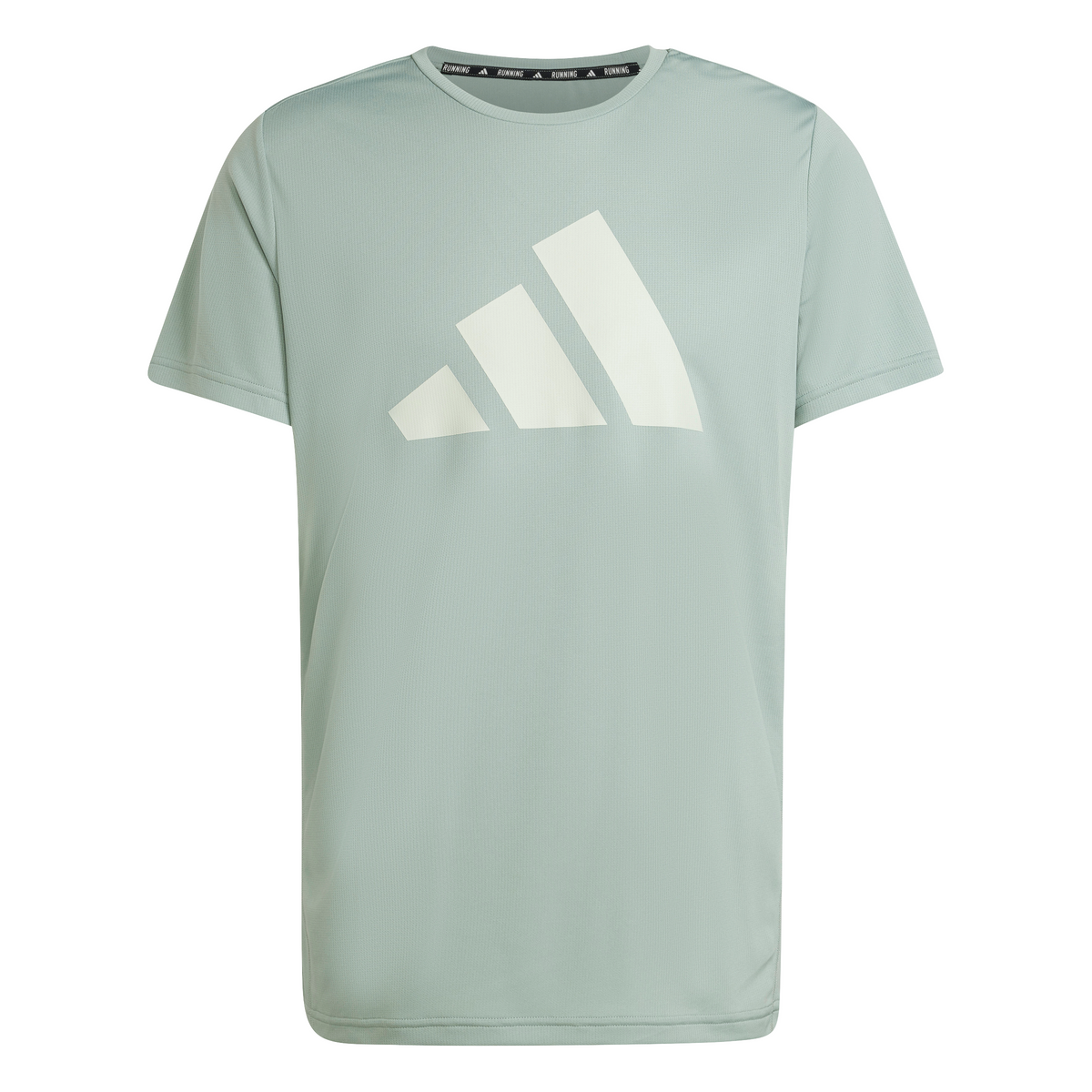 Adidas Run It Men&#39;s Performance Tee - Breathable Recycled Fabric, Silver Green