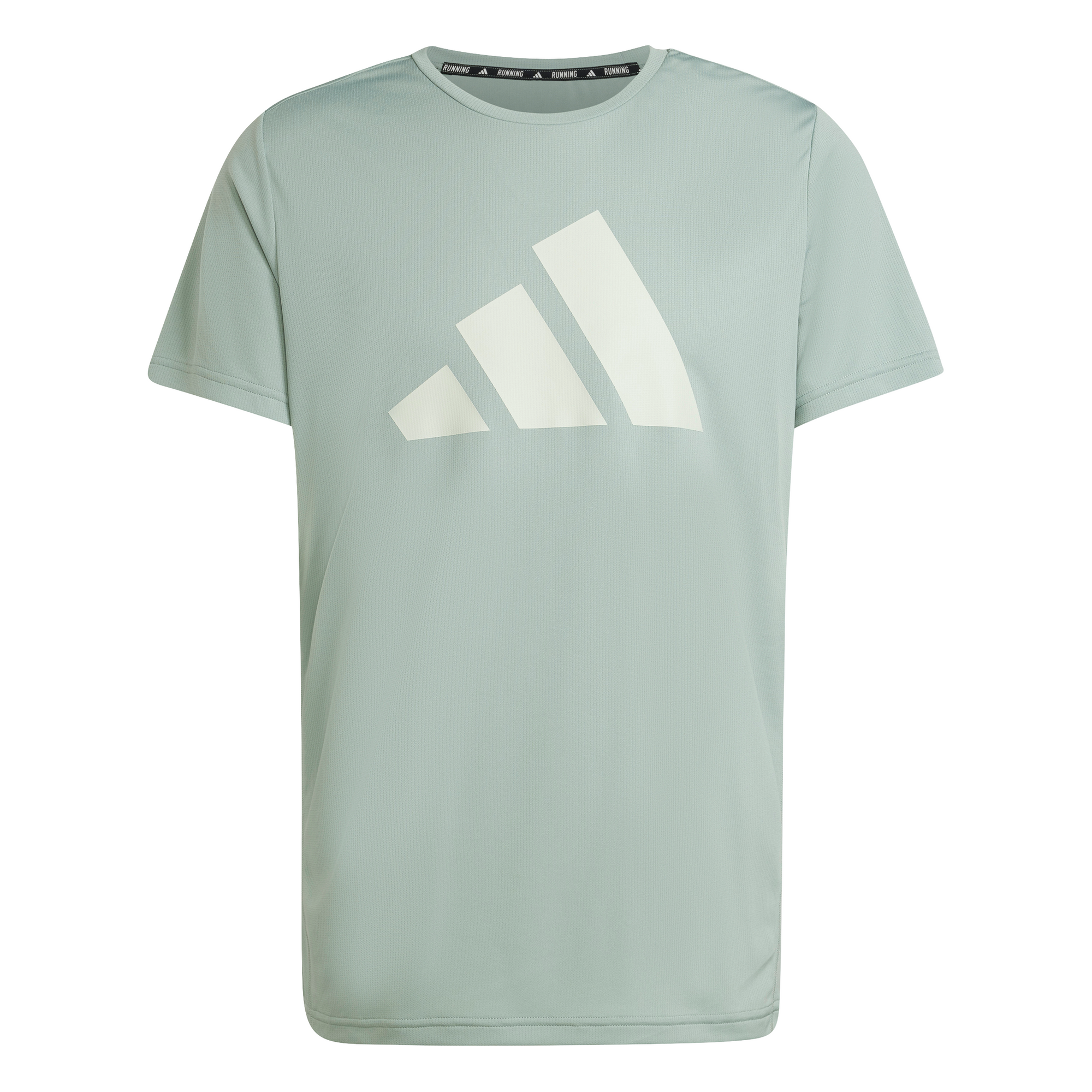 Adidas Run It Men's Performance Tee - Breathable Recycled Fabric, Silver Green