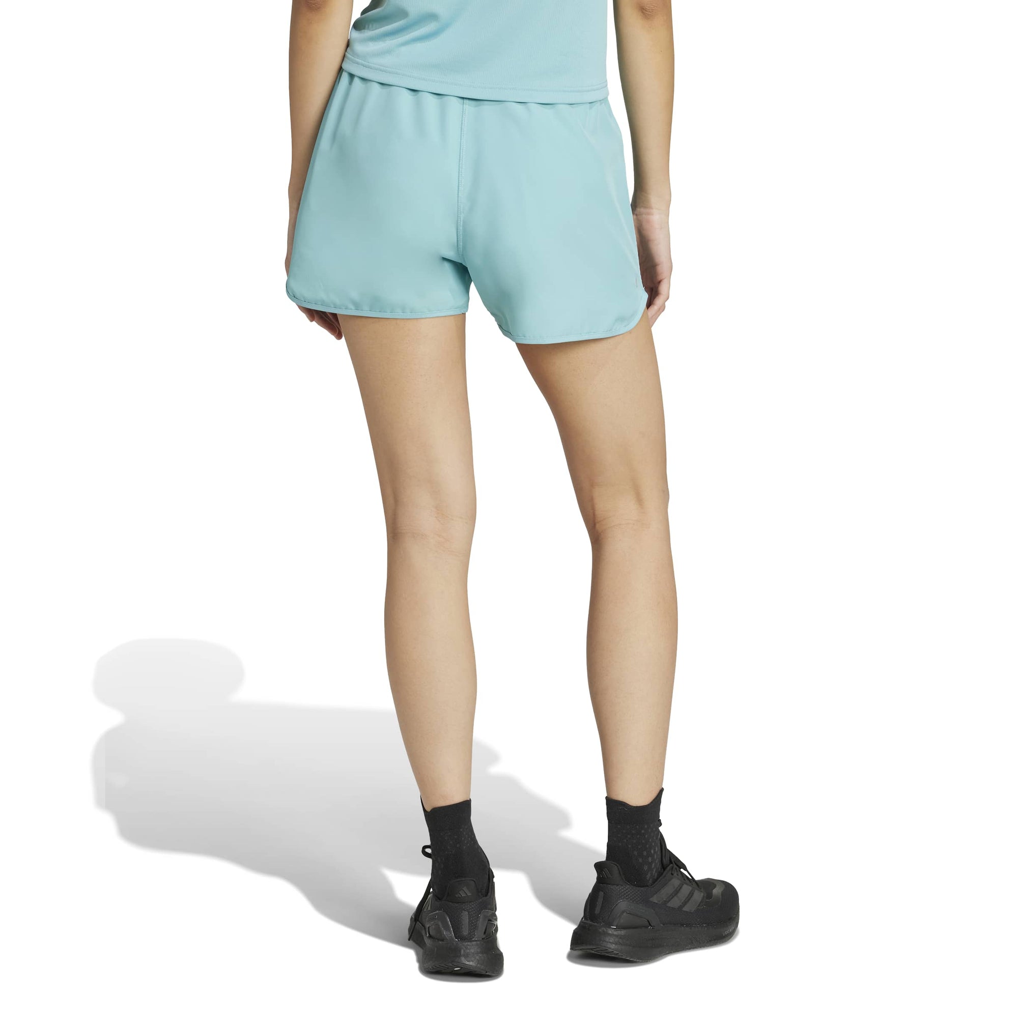 Adidas Women's Run It Slim-Fit AEROREADY Performance Running Shorts Mint Ton