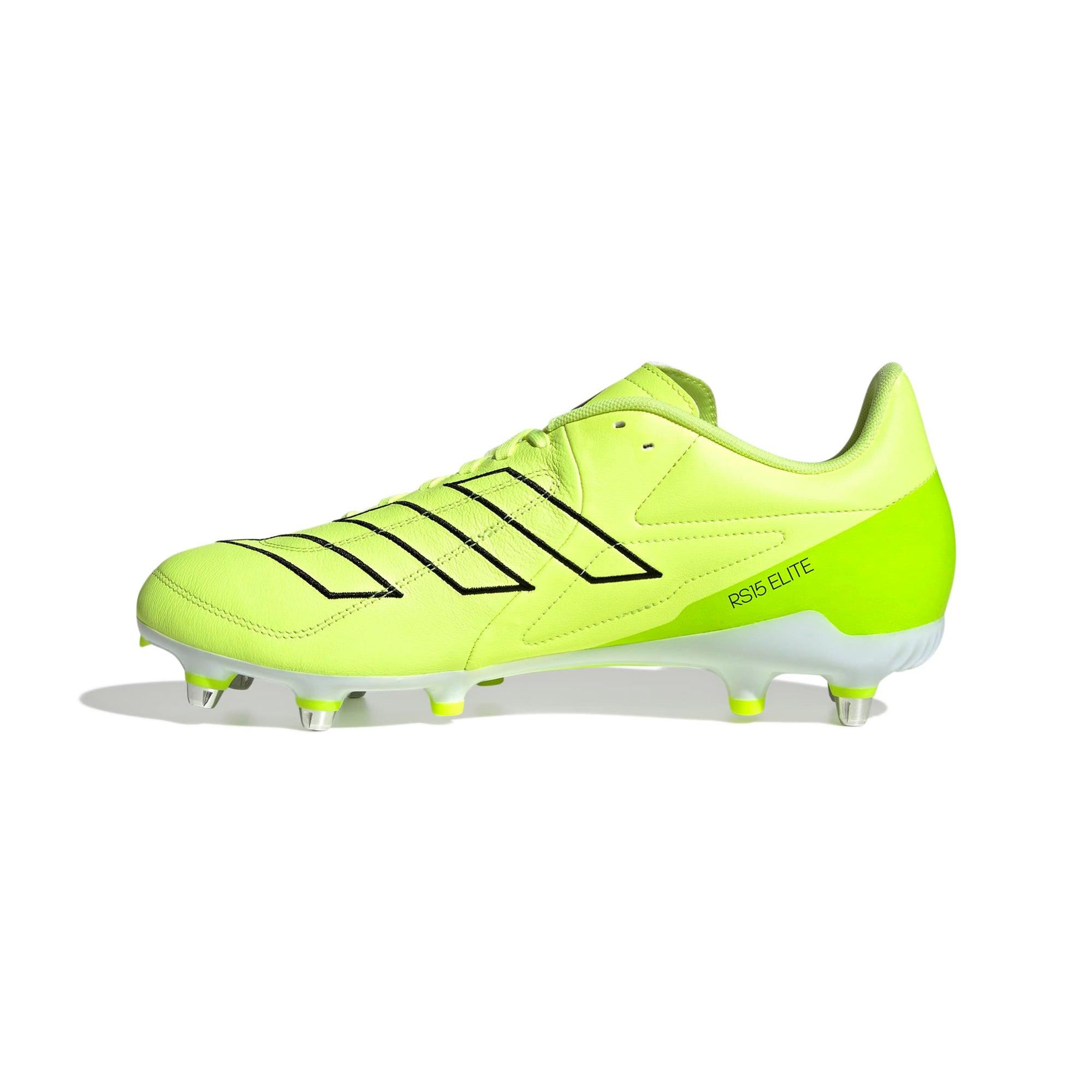 Adidas RS15 Elite Hi-Res Yellow Soft Ground Rugby Boots for Agility