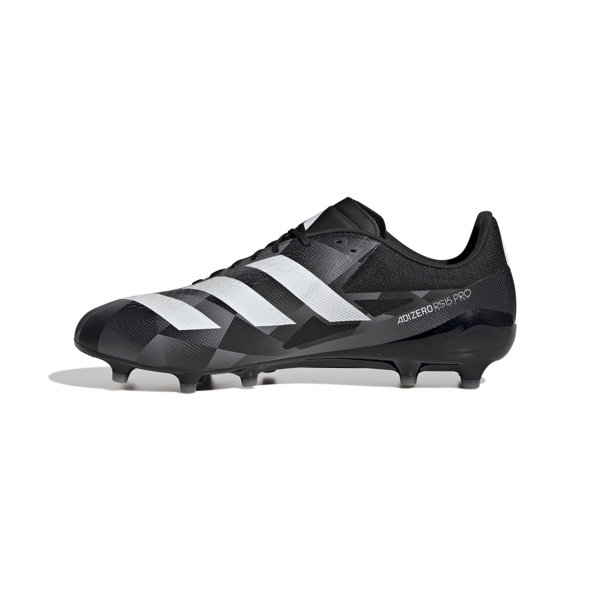 Adidas Adizero RS15 Pro Black Firm Ground Rugby Boots for Agility