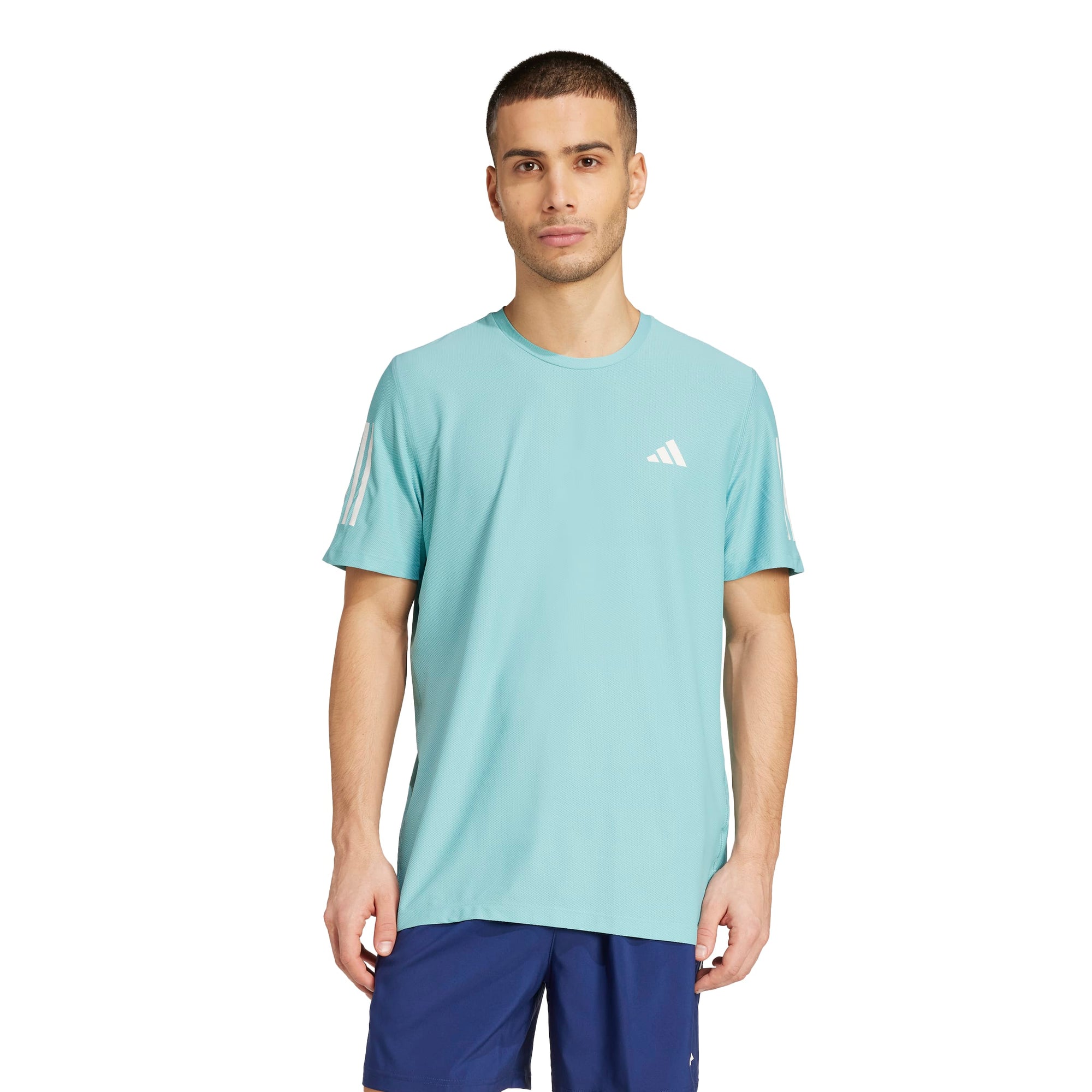 Adidas Own The Run Men's Performance Tee - Moisture-Wicking, Reflective, Odor Control