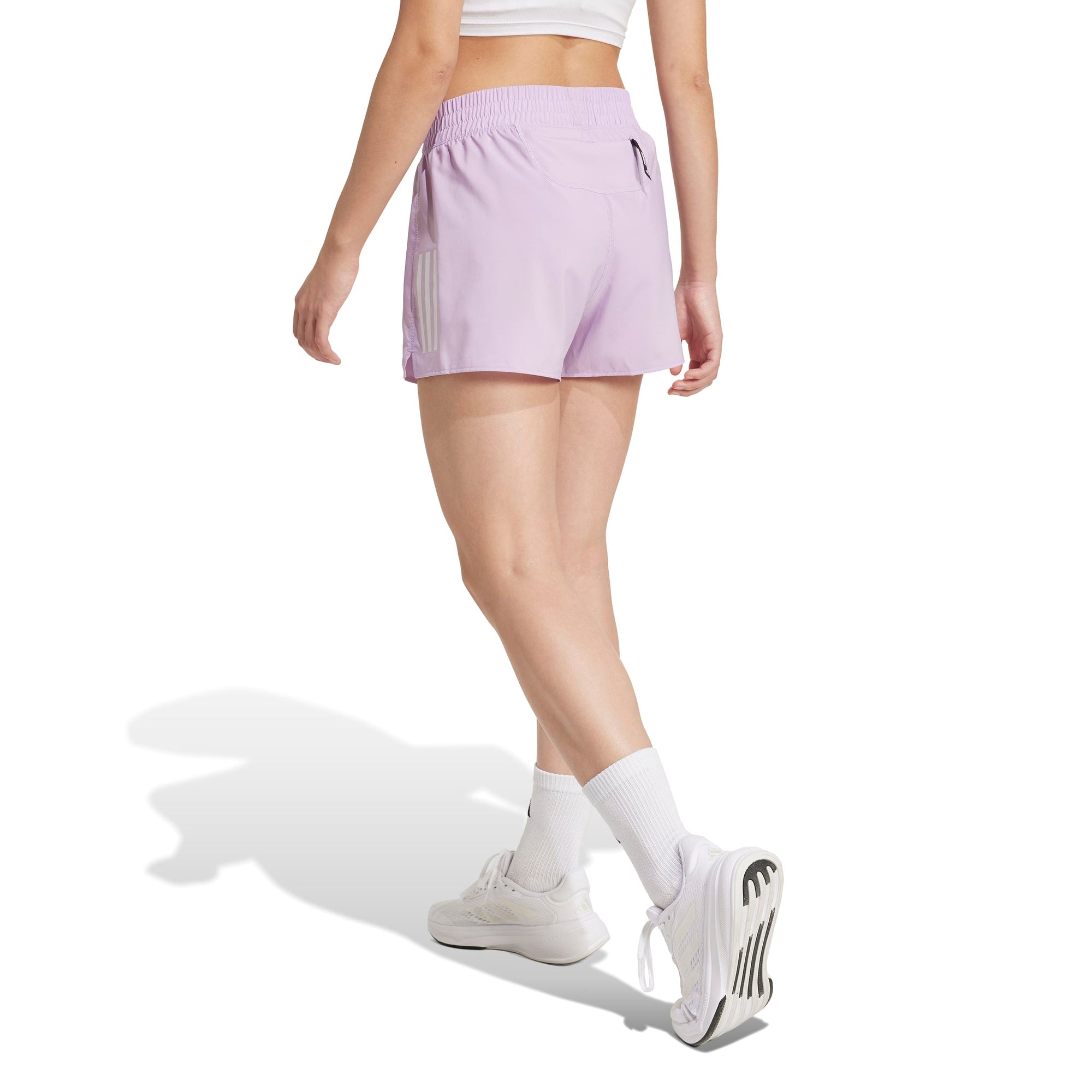 Adidas Women's Own the Run AEROREADY Shorts - Plum Performance Lightweight