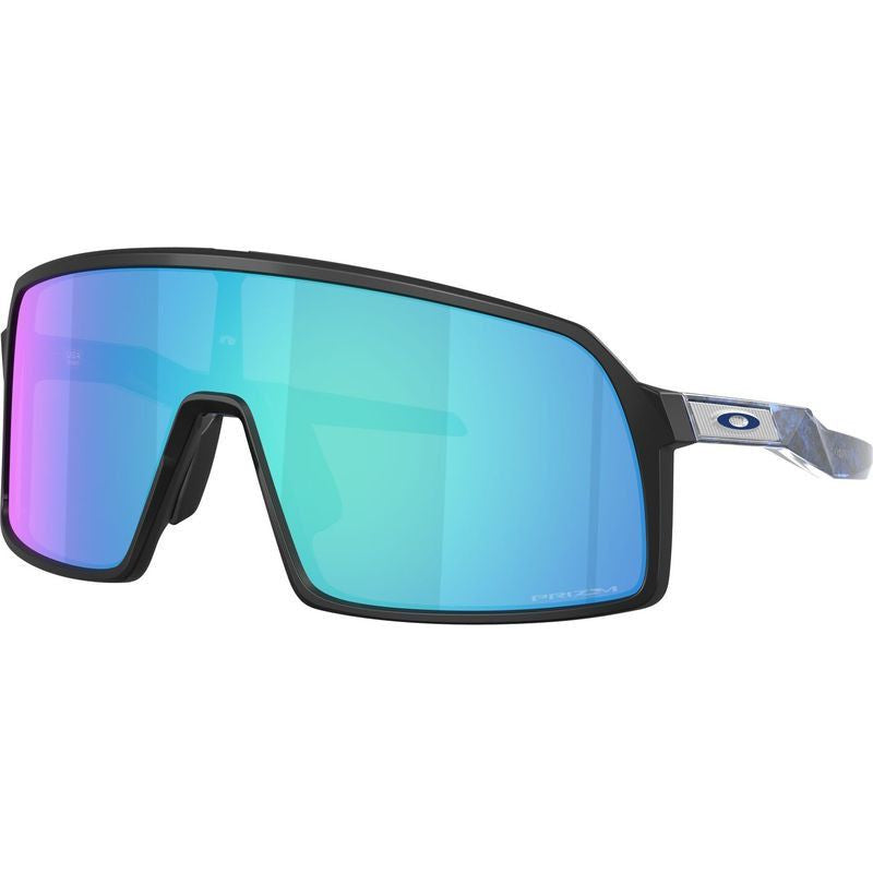 Oakley Sutro S Matte Black Blue Aurora Prizm Sapphire Sport Sunglasses