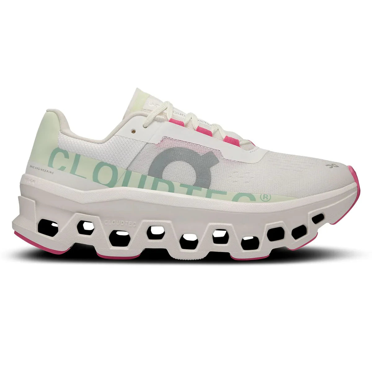 On Cloudmonster White Lima Women&#39;s Running Shoes: Maximum Cushioning, Energy Return